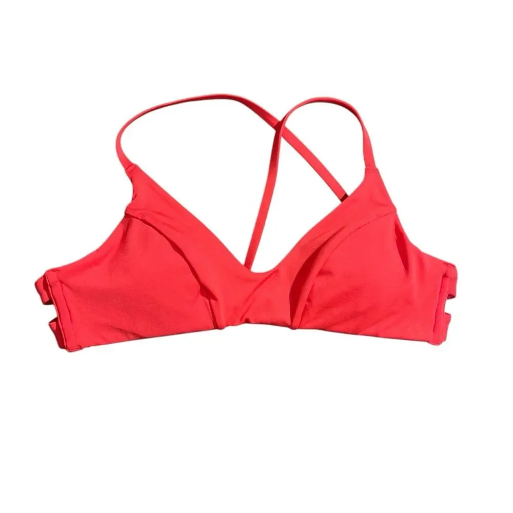 ATHLETA triangle bikini top A-C Orange NWT Sz XS